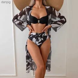 Damskie stroje kąpielowe Kobiety seksowne thf sztuki bikini drukujne plażowe tuniki spódnicy na letnią plażę pokrywkę kąpielową kostium kąpielową kąpiel