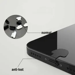Anti-Lost Charging Port Dust Plug för typ C IOS Type-C Telefondammtät skyddsskydd för Apple iPhone Xiaomi Samsung S22 iPad