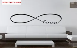 Super Deal Bedroom Wall Stickers Decor Infinity Symbol Word Love Vinyl Art Wall Sticker Decaler Dekoration borttagbar2676255