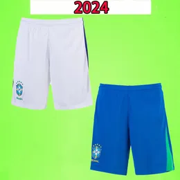 2024 Brasile Shorts calcistica Pele Ronaldo Ronaldinho 2025 Men Brasil Vini Jr Rodrygo Versione Fans Gorkeele del portiere 24 25 Shirt da calcio Gk Away Blue White