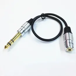 2024 Novo novo Audio Aux 6,35mm 1/4 "masculino a 3,5 mm fêmea de 1/8" de fone de ouvido estéreo Adaptador Cabo de conversor 0,3m Cabo para