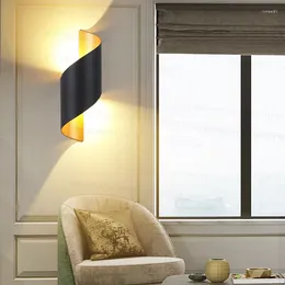 Vägglampa kreativa nordiska vattentäta LED -lampor dubbla huvuden aluminium kropp 10w lampor villa el butik hallbanan balkong fixtur sconce