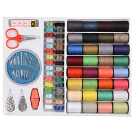 Hot Sale Sewing Faden Set 64 Farben DIY Strickseil gewebtes Handwerk Faden Nähwerkzeug Kit Nadel Box Farbe zufällig