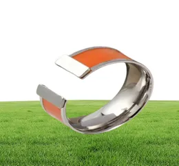 Designer 6mm 8mm rostfritt stål band ring kvinnor modemän ringar bokstäver h bucklade unisex smycken tillbehör gåva storlek 511606261372467