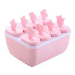 DIY Ice Cream Mold Tools Reusable Handmade Popsicle Maker Kitchen Ice Cube Molds 6/8 Cell Lolly Mould Tray Bar Tools