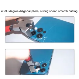 Solsken DK-F90-tång 90 grader Rätt vinkel Flat munskärare för mobiltelefonkamera ram Ring Dismonteringsverktyg