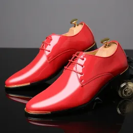 Boots Formal Shoes Men Classic Patent Leather Wedding Shoes Men Office Coiffeur Moda Italiana Men Dress Shoes Leather Erkek Ay 657