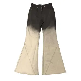 RO Dark Style Distressed Washed Gradient FW23BOLAN Speaker High Street Niche Stacked Jeans for Men and Women's Trousers
