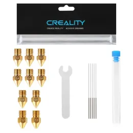 10-Pack MK8 Hardened Steel 3D Printer Nozzles (0.2mm - 1.0mm) For Creality Ender