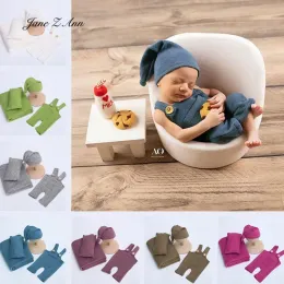 Accessoires Neugeborene Fotografie Kleidungshosen Hut Kissen Hintergrund Decke Kinder Foto Requisiten Studio Twins Schießen Accessoires