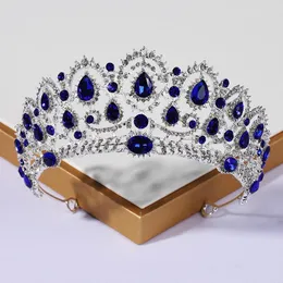 Hair Clips Itacazzo Bridal Headwear Full Of Baroque Atmosphere Blue-colour Ladies' Wedding Tiara