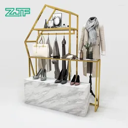 Płytki dekoracyjne Złote Luksusowe Wyświetlanie produktów stojak na kombinację Marmurowa Wystawa Platforma Flowing Platform