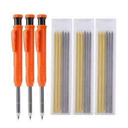 Bleistifte Solid Carpenter Bleistift mit Nachfüllungen Set Mechanical Bleistift -Konstruktionsmarkierungsmarkierungswerkzeug für Architektikschreiber Zeichnung Handwerk