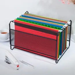 A4 Size Mesh Metal Desktop Hanging File Storage Organizer Holder Folders Tray Box for Magazines Catalogs Newspapers Journals