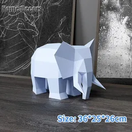 Decorazione per feste 3d stampo stampo non finuto modello di elefante lavoro pieghevole fai da te artigianato scrivania da scrivania figurine di figurine