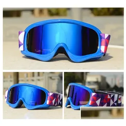 Kayak Goggles Kids Skruble Antifog UV400 Çocuk 312 Yaşındaki Gözlük Kar Gözlük Açık Hava Spor Kız Erkek Snowboard Kayak Damlası OT9RH