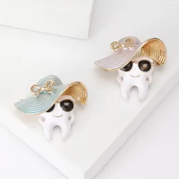 Brooches Cute Enamel Tooth Brooch Pin For Women Girls Unisex Creative Funny Dental Dentist Jewelry Gifts Lapel Backpack Hat Decoration