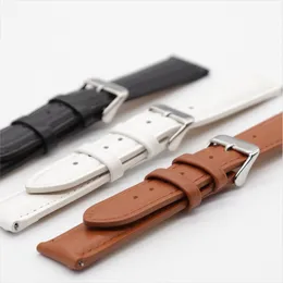 The first layer of cowhide is suitable for all brands of plain weave needle pattern soft hot sale 18/20/22mm double-sided leather watch strap