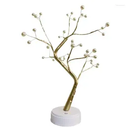 مصابيح طاولة LED USB 3D Table-Lamp Copper Wire Fire Tree Light Light For Home Homeet Room Indoor Kids Bar Decor