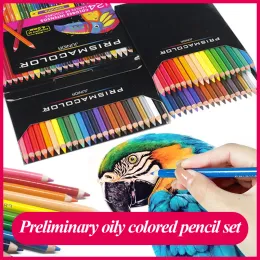 Bleistifte Prisolor 15.12.24/36/48 Farben ölige farbige Bleistifte Holzfarbe Bleistifte zum Zeichnen von Skizzenschule Schülern Kunstbedarf