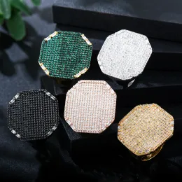 Bands GODKI 2023 Trendy Square Geometry Cubic Zircon Stacks Rings for Women Finger Rings Beads Charm Ring Bohemian Beach Jewelry