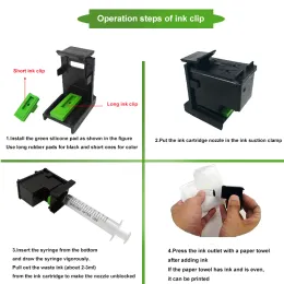 Vilaxh Refillable 62XL Ink Cartridge för kompatibel HP Envy 5540 5541 5542 5543 5544 5545 5546 5547 5548 All-in-One skrivare