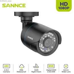 Other CCTV Cameras SANNCE 1x 2x 1080P Outdoor Bullet Home CCTV Security Camera 100ft IR Night Vision Weatherproof Cameras 2MP CCTV Surveillance Y240403