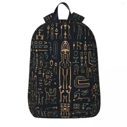 배낭 Royal Alien Hieroglycics Backpacks Boy Bookbag 학생 학교 가방 만화 가루 가루 여행 어깨 대용량