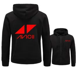 Men039s Hoodies Sweatshirts Avicii Menwomen Sweatshirt Müzik DJ Hip Hop Hoodie Siyah Ceket Erkek Giysileri Moda Fermuar Hook119638