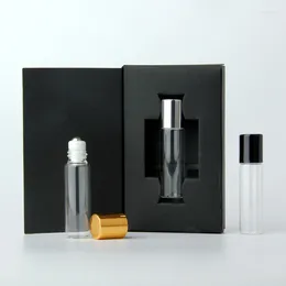 Storage Bottles 45pcs/lot 5ml Roller Bottle Essential Oil With Box Refillable Perfume Glass Vials