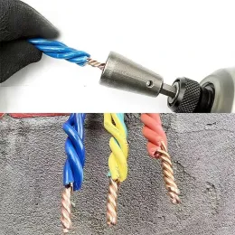 1 adet tel bükülme aletleri hızlı bir şekilde elektrikçi artefaktı güç matkap sürücüleri bükülmüş konektör kablo cihazı çoklu tool
