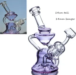 Kleine Öl -Rigs einzigartige Shisha Water Bongs Recycler Dab Rigs Rauchrohr dickes Glas Wasser Bongs Shisha Ölbrenner LL LL