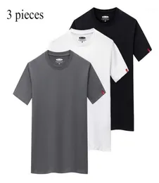 men039s t 셔츠 면화 남성 tshirt 3 pcslot 고품질 패션 단색 캐주얼 짧은 슬리브 여름 티 셔츠 의류 tx9024039