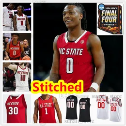 Zszyty North Carolina State Wolfpack NCAA 2024 Final Four Basketball Jerseys 0 Dj Horne 30 Burns Jr. 23 Mohamed Diarra Michael O'Connell Casey Morsell Jayden Taylor