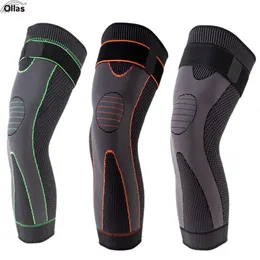 Anti-Slip lengthen Knee Pad Long Leg Sleeve Bandage Compression Knee Brace Running Sports Warmth Leg Elastic Knee Protector 240323