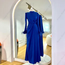 Современные королевские голубые вечерние платье