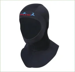 DC02H 3mm neoprene diving hat With shoulder professional uniex swimming cap winter coldproof wetsuits head cover diving helmet2206299