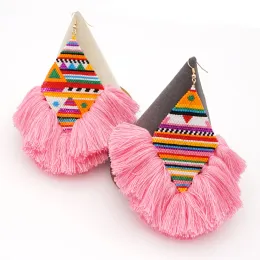 Earrings Go2boho Bohemian Big Large Earrings Women 2022 Trend Jewelry Pendientes Handmade Miyuki Seed Beads Pink Tassel Earring