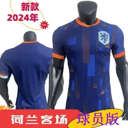 قمصان كرة القدم للرجال 2024 الهولندي بعيدا نسخة لاعب لعبة كرة القدم قابلة للطباعة