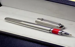 أفضل القلم المغناطيسي الفاخر محدود الطبعة M Silver and Gray Titanium Metal Roller Ball Pen Proper Pens Stationery Write 1566441