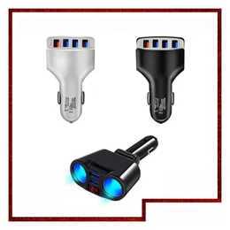 Araba Şarj Cihazı 3.1A Çift USB 2 Port LCD Ekran 12-24V Taş Soketi Çakmak Hızlı Şarj Cihazları Güç Adaptör Stil Şarj Güdüsü Seçim OTYVI