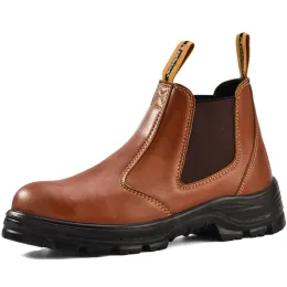Talltor Safetoe Men Safety Shoes arbetar med ståltå tå vattentätt, S3 lätt vikt andningsskinn för kvinnor botas hombre