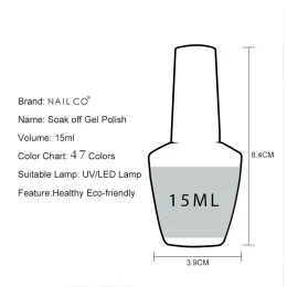 Nailco 15ml Gel traslucido Gel Solping unghie semi-permanente vernice ibride UV UVA UPARE ART ILTERITÀ GIORNI GELTERI