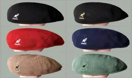 Neue hochwertige Frauen Männer Känguroo Hut Wolle Maler Hut Retro Soft Top Berets Cap Tide Hut Ebroidery Caps Street Fashion 2011137563356