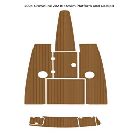 Zy 2004 Crownline 202 BR水泳プラットフォームコックピットボートEVA FOAM TEAK FLOOR PAD MATバッキング自己接着剤SEADEKゲーターステップスタイルパッド