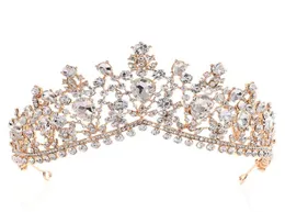 Luxus -Strass -Tiara Kronen Kronen Kristall Braut Haarzubehör Hochzeit Kopfbedeckungen Quinceanera Festzug Prom Königin Tiara Prinzessin CR2765626