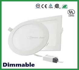 Luci di pannello LED quadrate rotonde dimmerabili DHL 6W 9W 12W 15W 18W 21W 30W 45678912 Plafoniera LED da incasso a LED9217266