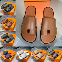 Designer Slifors Sandals Izmir Slifori di aringone pantofole in pelle tradizionale in pelle tradizionale uomo estate pigro di moda grande casa spiaggia pantaloncini casual