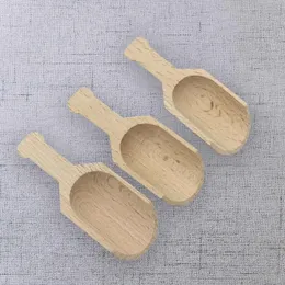 3pcs Mini Wooden Scoops Bath Salt Spoon Candy Flour Spoon Scoops Kitchen Utensils - 2.3x7.6cm 2.5x8.1cm 3x7.8cmkitchen utensil set