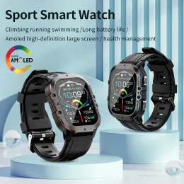 Neue C26 Sports Smart Watch für Männer Bluetooth Call Amoled Screen 1ATM Tiefe wasserdichte Gesundheitsmonitor Smartwatch für Android iOS